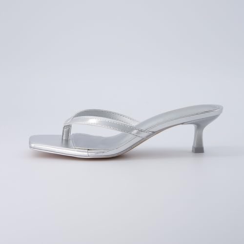 CUSHIONAIRE Miami Kitten Heel Thong Sandals - Image 2