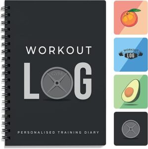 Workout Log Gym Daily Fitness Workout Planner - A5 Size
