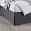 Dark Gray Queen Bed Skirt, 14 Inch Drop