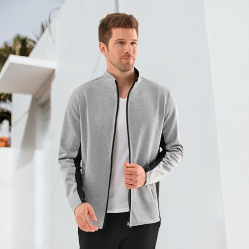 DEOLAX Mens Classic Full Zip Track Jacket - Image 3
