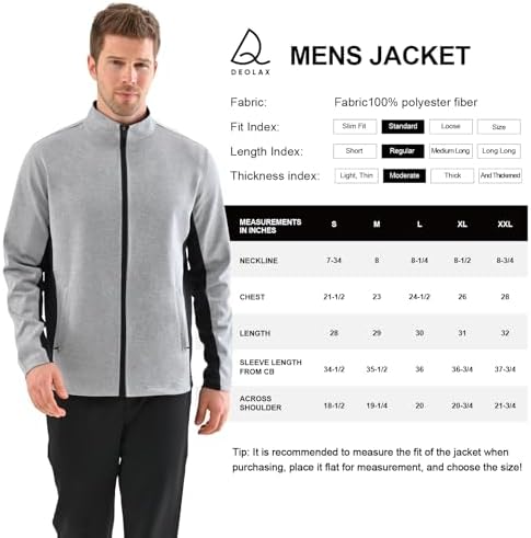 DEOLAX Mens Classic Full Zip Track Jacket - Image 5