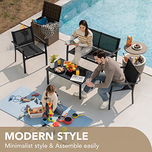Devoko 4-Piece Outdoor Patio Furniture Set - Image 4