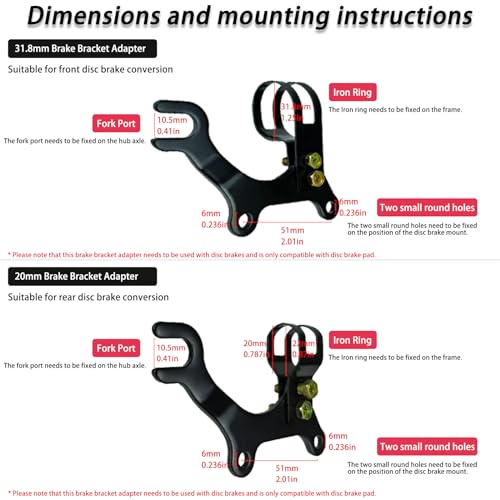 DoThisAllDay Brake Bracket Adapter Set, Bike Parts - Image 3