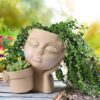 WEWEOW Double Face Planter Pot with Drainage