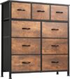 YITAHOME Dresser with 9 Fabric Drawers – Steel Frame