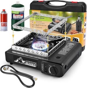 WADEO Dual Fuel Portable Camping Stove with Regulator
