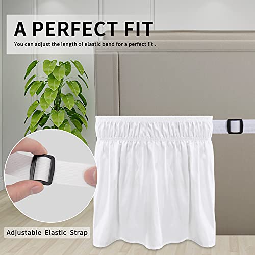 Easy-Going Adjustable Elastic Bed Skirt, Twin/Full - Image 3