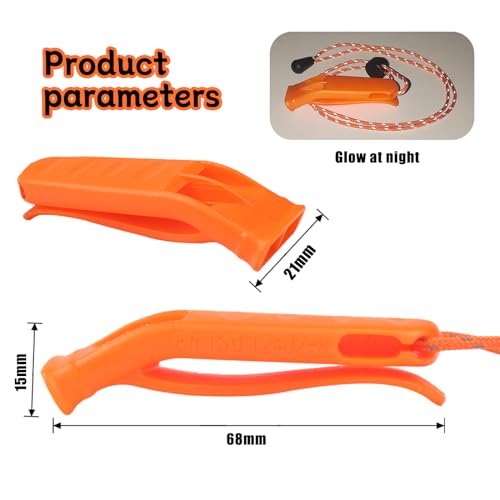Eayson 4PCS Loud Whistles with Adjustable Lanyard - Image 4