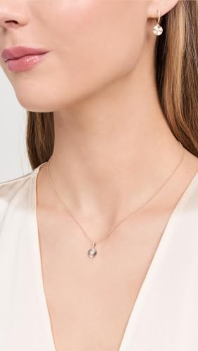 EF Collection 14k Gold Diamond Fluted Disc Necklace - Image 3