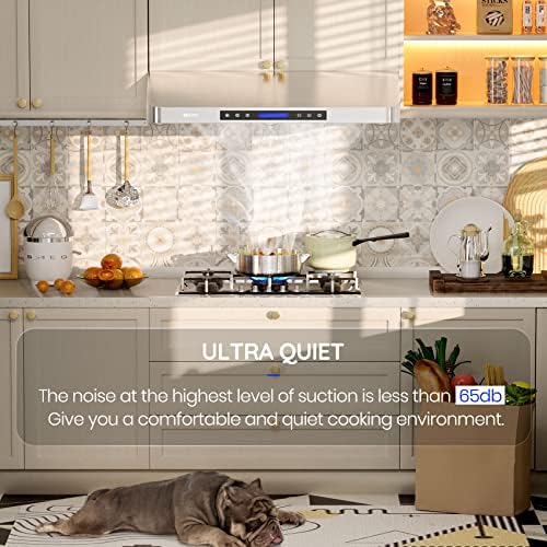 EKON KITCHEN EXPERT 30" Stainless Steel Under Cabinet Range Hood, 900 CFM - Image 3