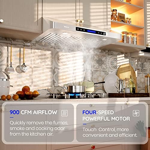 EKON KITCHEN EXPERT 30" Stainless Steel Under Cabinet Range Hood, 900 CFM - Image 2