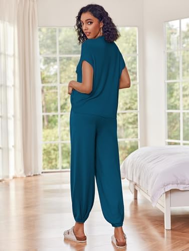 Ekouaer Cap Sleeve Tops and Jogger Set - Image 4