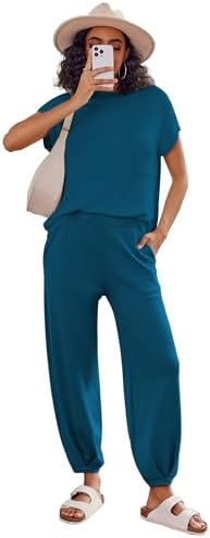 Ekouaer Cap Sleeve Tops and Jogger Set - Image 2