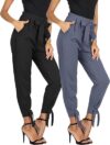 GRACE KARIN Elastic High Waist Bow-Knot Pants