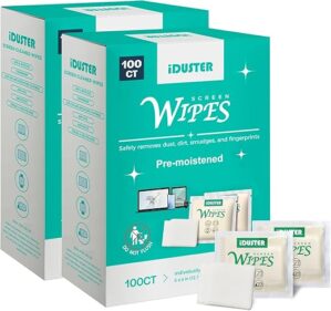 iDuster Electronic Device Screen Cleaner Wipes, 200 Ct