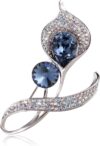 Richapex Elegant Crystal Tulip Rose Brooch Pin