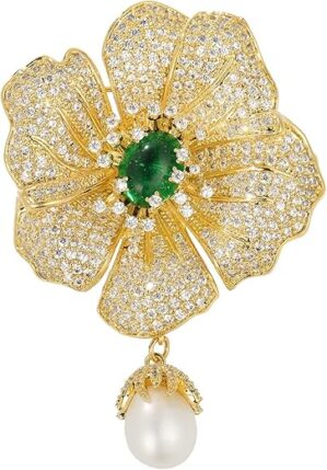 AILONMEI Elegant Leaf Corsage Brooch