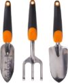 Fiskars Ergo Garden Tool Set, Black/Orange