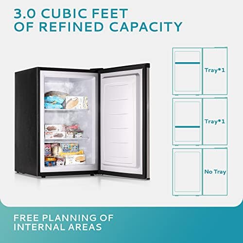 EUHOMY Compact 3.0 Cu Ft Single Door Freezer - Image 2