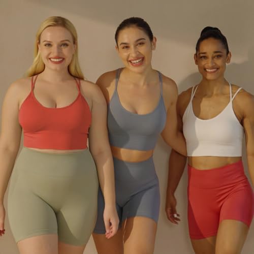 Evercute Strappy Padded Cross Back Sport Bras - Image 2