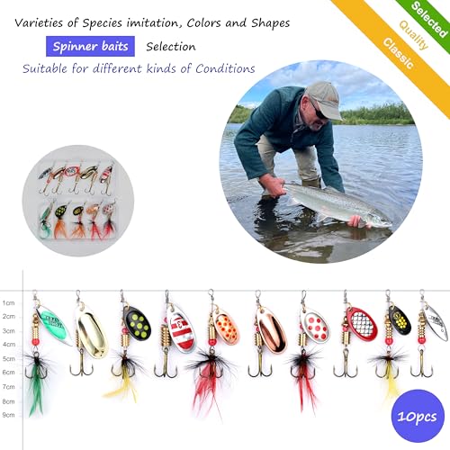 EXAURAFELIS 30pcs Feathered Spinnerbait Fishing Lures - Image 4