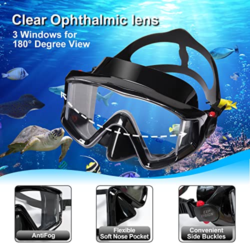 EXP VISION Adult Snorkel Set with Anti-Fog Mask - Image 2