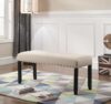 Roundhill Furniture Fabric Dining Bench with Nailhead Trim