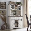 OKD Farmhouse Bar Cabinet with Sliding Door