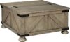 Signature Design by Ashley Farmhouse Lift-Top Coffee Table, Grayish Brown