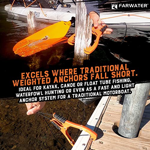 FARWATER Canoe Anchor Grip with 15ft Paracord - Image 3
