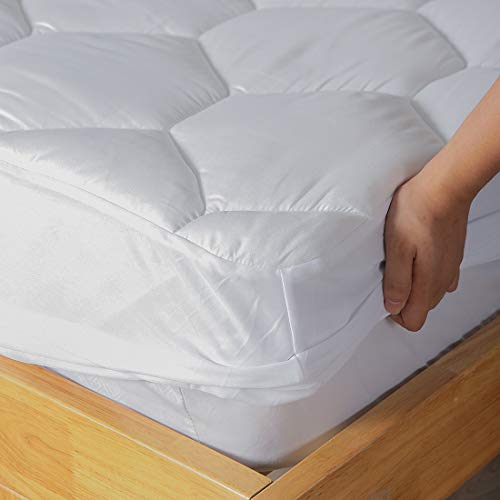 Favorland Ultra Soft Queen Mattress Pad Cover - Image 4
