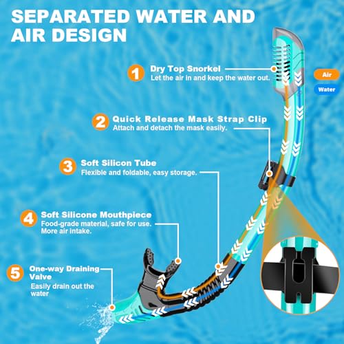 Felidel Adult Snorkeling Gear Set with Anti-Fog Mask - Image 4