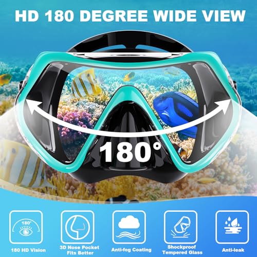 Felidel Adult Snorkeling Gear Set with Anti-Fog Mask - Image 2