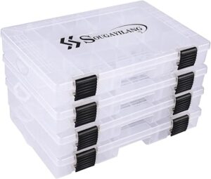 Sougayilang Fishing Tackle Storage Boxes with Dividers
