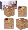 JCLD&YO9 Foldable Handwoven Water Hyacinth Storage Baskets