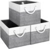 Fab totes Foldable Storage Bins with Rope Handles