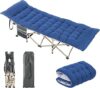 Folding Camping Cot with Mat & Bag