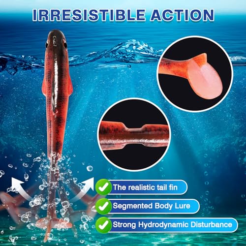 FONMANG 6-Piece Pre-Rigged Paddle Tail Swimbaits - Image 3