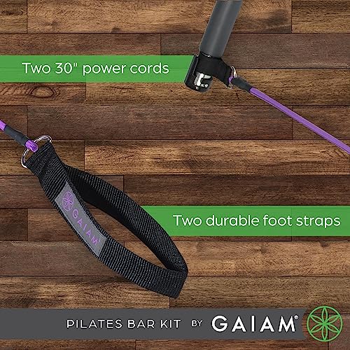 Gaiam Pilates Bar Reformer Kit with Resistance Bands - Image 3