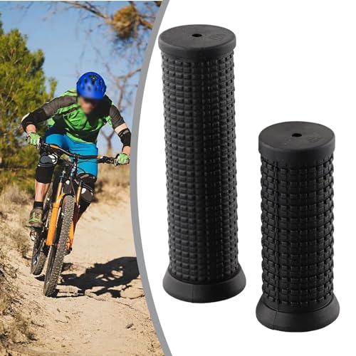GANPUB 2Pcs Black Soft Rubber Bike Grips - Image 5