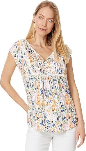 Tommy Hilfiger Garden Pintuck Ladder Top