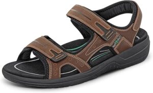 Orthofeet Gemini Adjustable Orthopedic Leather Sandals