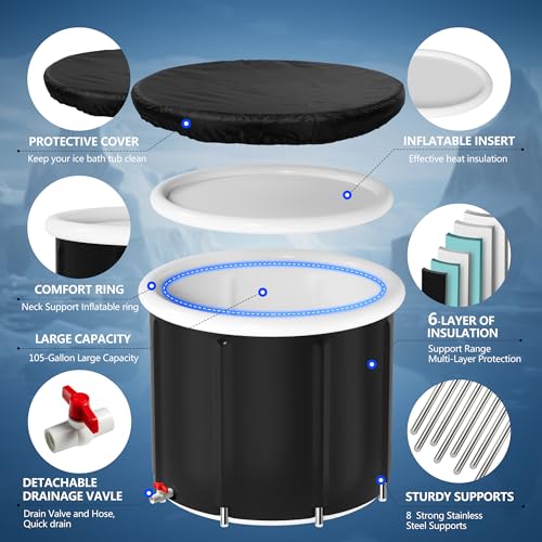 Generic XL Portable Ice Bath Tub, 105 Gallons - Image 5