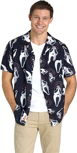 Opposuits GhostFace Hawaii Halloween Shirt
