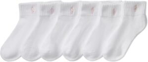 Polo Ralph Lauren Girls’ Classic Sport Ankle Socks-6 Pair
