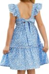 GRACE KARIN Floral Dress Tie Back Flutter Dress