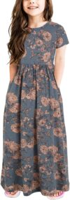 GORLYA Girl’s Floral Print Maxi Dress