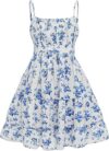 Floerns Floral Print Ruched Cami Dress