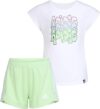 adidas Girls Graphic Tee & Gym Shorts Set