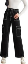 WDIRARA High Waist Cargo Jeans